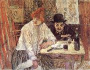 Henri  Toulouse-Lautrec A la Mie oil